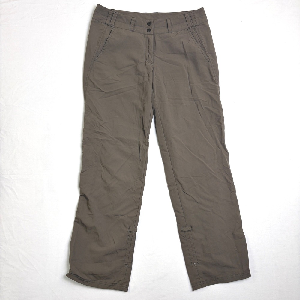 ExOfficio Womens Brown‎ Hiking Trail Pants Size 8 Roll Up Leg Gorp Outdoor